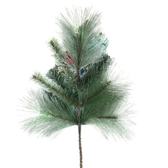 Snowy Pine & Ornament Spray